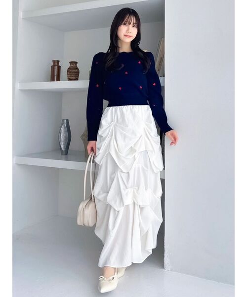 dazzlin(ダズリン)の「ランダムドレープタックスカート(スカート・レディース・アイボリー/ブラック/ピンク・SMALL/MEDIUM)」の11枚目の写真