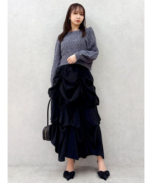 dazzlin(ダズリン)の「ランダムドレープタックスカート(スカート・レディース・アイボリー/ブラック/ピンク・SMALL/MEDIUM)」の19枚目の写真