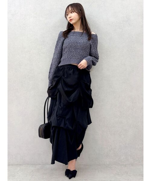 dazzlin(ダズリン)の「ランダムドレープタックスカート(スカート・レディース・アイボリー/ブラック/ピンク・SMALL/MEDIUM)」の20枚目の写真