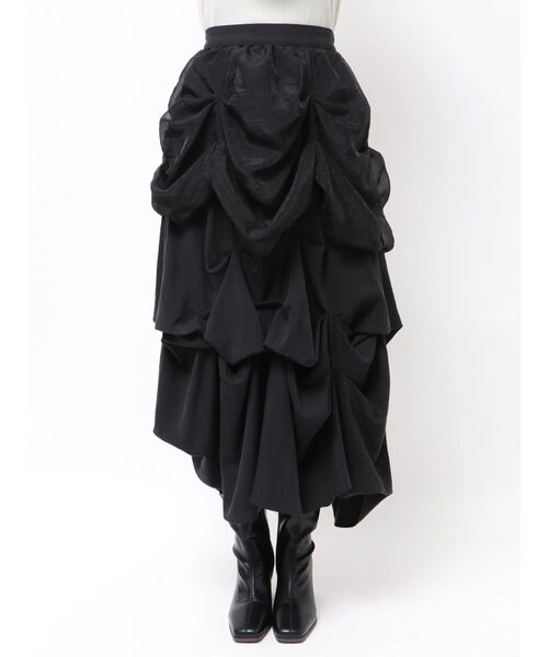 dazzlin(ダズリン)の「ランダムドレープタックスカート(スカート・レディース・アイボリー/ブラック/ピンク・SMALL/MEDIUM)」の22枚目の写真