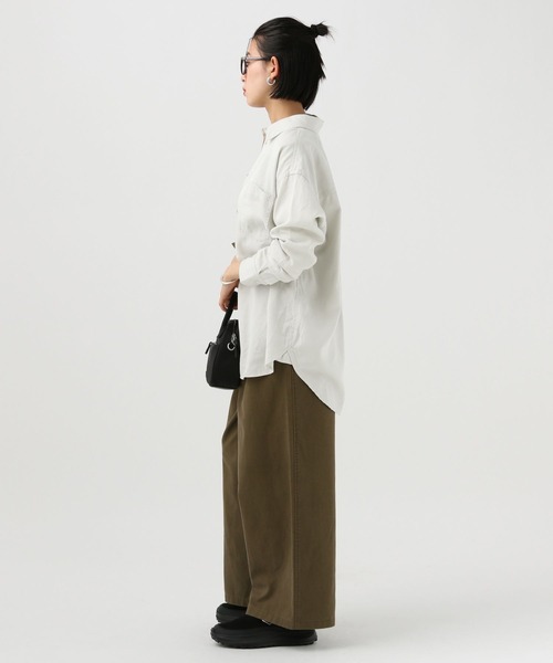 BAYFLOW（ベイフロー）の「[簡単ブラウジング仕様]2WAYスタンダードシャツ（シャツ/ブラウス・レディース・ライトグレー/グリーン/ピンク/イエロー/ライトブルー・FREE）」の16枚目の写真