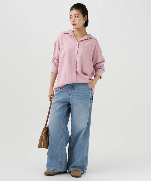 BAYFLOW（ベイフロー）の「[簡単ブラウジング仕様]2WAYスタンダードシャツ（シャツ/ブラウス・レディース・ライトグレー/グリーン/ピンク/イエロー/ライトブルー・FREE）」の21枚目の写真