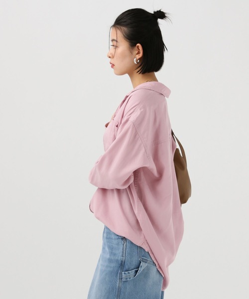 BAYFLOW（ベイフロー）の「[簡単ブラウジング仕様]2WAYスタンダードシャツ（シャツ/ブラウス・レディース・ライトグレー/グリーン/ピンク/イエロー/ライトブルー・FREE）」の22枚目の写真