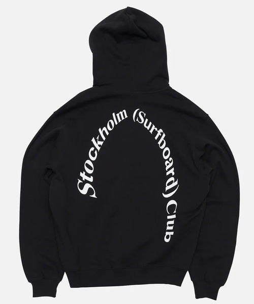 Stockholm Surfboard Club(ストックホルムサーフボードクラブ)の「Stockholm Surfboard Club/ストックホルムサーフボードクラブ パーカー Logo Hoodie(パーカー・メンズ・ブラック/ブルー・M/L/S)」の6枚目の写真