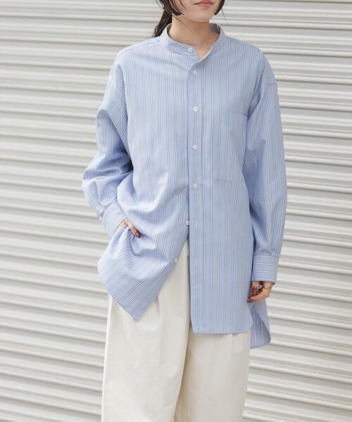 FORK&SPOON（フォークアンドスプーン）の「FORK&SPOON　PEオックスロングシャツ（シャツ/ブラウス・レディース・ブルー系その他/グレー系その他・1）」の20枚目の写真