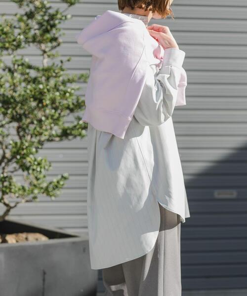 FORK&SPOON（フォークアンドスプーン）の「FORK&SPOON　PEオックスロングシャツ（シャツ/ブラウス・レディース・ブルー系その他/グレー系その他・1）」の6枚目の写真