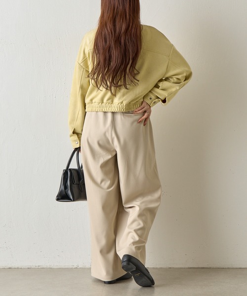 COLONY 2139（コロニートゥーワンスリーナイン）の「カットスエードスタンドショートブルゾン（ブルゾン・レディース・アイボリー/ダークブラウン・FREE）」の11枚目の写真