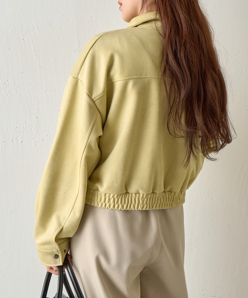 COLONY 2139（コロニートゥーワンスリーナイン）の「カットスエードスタンドショートブルゾン（ブルゾン・レディース・アイボリー/ダークブラウン・FREE）」の5枚目の写真