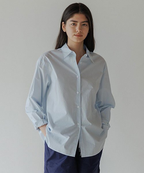 LINGSEOUL（リングソウル）の「bio poplin shirt-sky blue（シャツ/ブラウス・レディース・その他・S/M）」の2枚目の写真