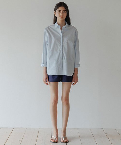 LINGSEOUL（リングソウル）の「bio poplin shirt-sky blue（シャツ/ブラウス・レディース・その他・S/M）」の3枚目の写真