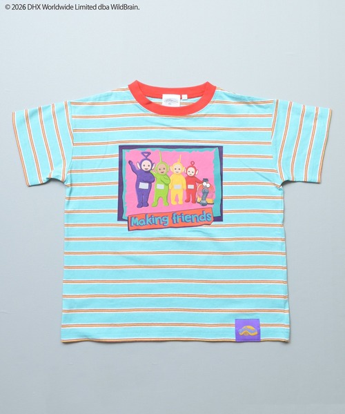 MARKEY'S（マーキーズ）の「【Teletubbies/テレタビーズ】別注マルチボーダーＴシャツ（Tシャツ/カットソー・キッズ・エメラルド/マルチ・100/95/90/80/130/120/110）」の3枚目の写真
