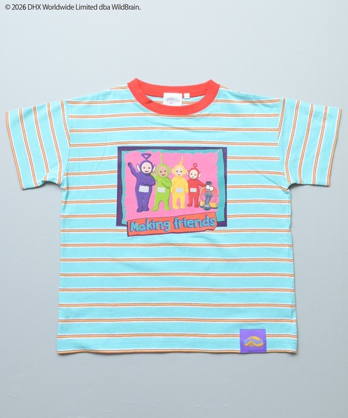 MARKEY'S（マーキーズ）の「【Teletubbies/テレタビーズ】別注マルチボーダーＴシャツ（Tシャツ/カットソー・キッズ・エメラルド/マルチ・100/95/90/80/130/120/110）」の8枚目の写真