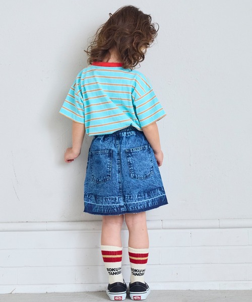 MARKEY'S（マーキーズ）の「【Teletubbies/テレタビーズ】別注マルチボーダーＴシャツ（Tシャツ/カットソー・キッズ・エメラルド/マルチ・100/95/90/80/130/120/110）」の7枚目の写真