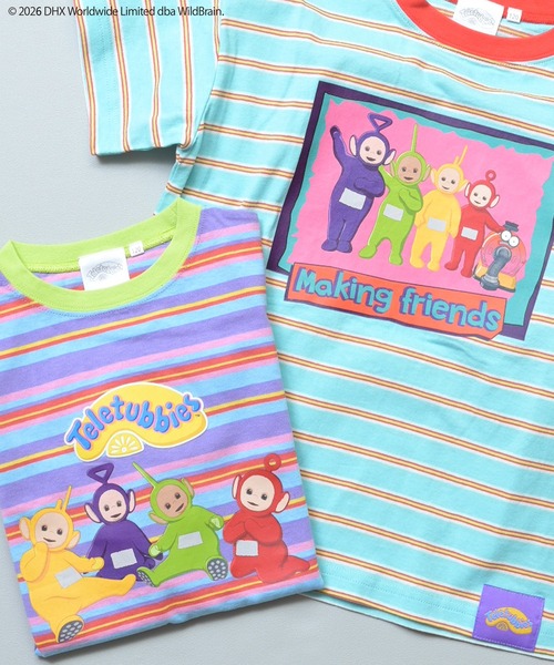 MARKEY'S（マーキーズ）の「【Teletubbies/テレタビーズ】別注マルチボーダーＴシャツ（Tシャツ/カットソー・キッズ・エメラルド/マルチ・100/95/90/80/130/120/110）」の13枚目の写真