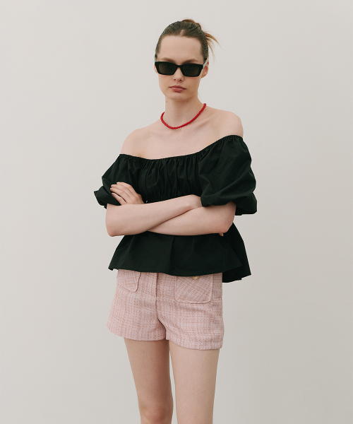 320SHOWROOM(320ショールーム)の「Two-Way Off-Shoulder Puff Blouse Black(シャツ/ブラウス・レディース・その他・ONE SIZE)」の4枚目の写真