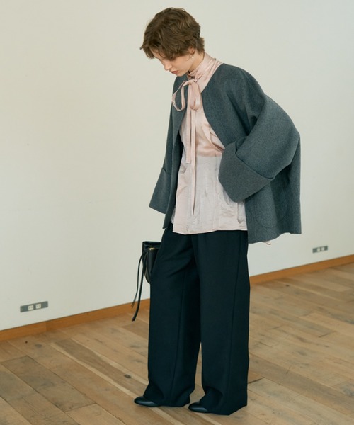 DESIGNWORKS(デザインワークス)の「【BEAUVET/ボーヴェット】キュプラシルクボウタイブラウス(シャツ/ブラウス・レディース・ブラック・1)」の11枚目の写真