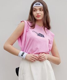 シャインショルダー ノースリーブ ピンク