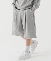 PIANER（ピアネール）の「エッセンシャルディープワンタックスウェットハーフパンツ（メランジ）（その他パンツ）」