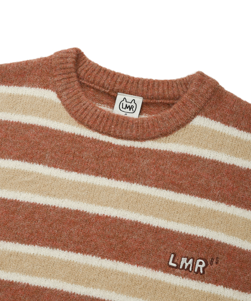 LMR（エルエムアール）の「ヘアリーストライププルオーバーニットRED（ニット/セーター・レディース・レッド・M/L）」の7枚目の写真