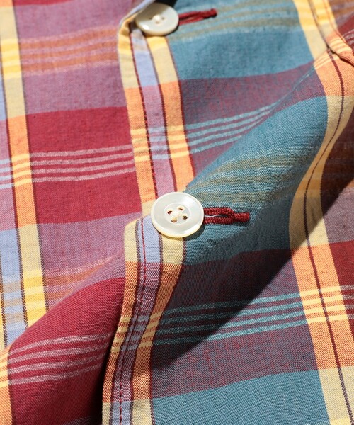BEAMS PLUS（ビームスプラス）の「4B Cuffs Jacket Heavy Madras（その他アウター・メンズ・レッド/ネイビー・MEDIUM/SMALL/LARGE/X-LARGE）」の21枚目の写真