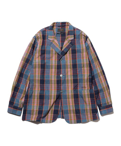BEAMS PLUS（ビームスプラス）の「4B Cuffs Jacket Heavy Madras（その他アウター・メンズ・レッド/ネイビー・MEDIUM/SMALL/LARGE/X-LARGE）」の6枚目の写真