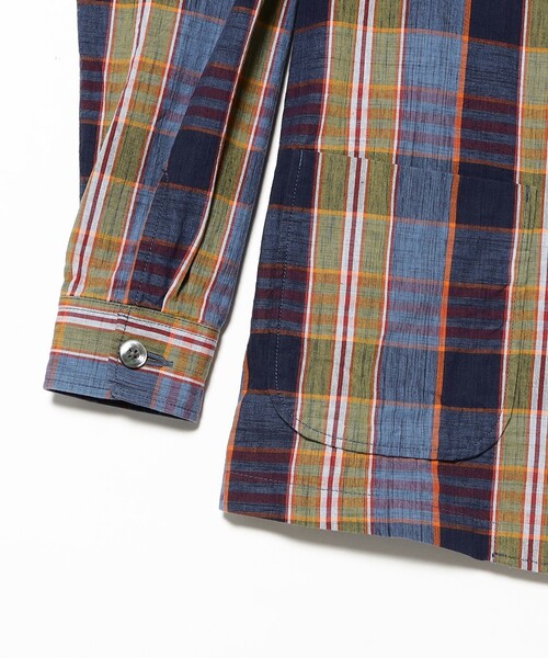 BEAMS PLUS（ビームスプラス）の「4B Cuffs Jacket Heavy Madras（その他アウター・メンズ・レッド/ネイビー・MEDIUM/SMALL/LARGE/X-LARGE）」の9枚目の写真