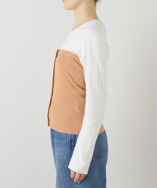 Spick & Span（スピックアンドスパン）の「Vis/PE リブビスチェ（その他トップス・レディース・キャメル/アイボリー・FREE）」の9枚目の写真