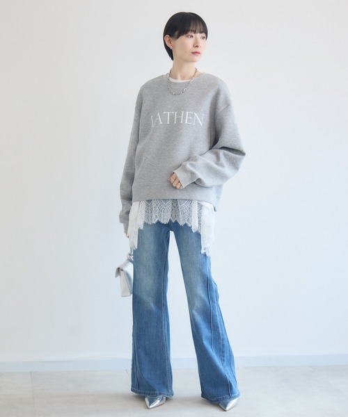 Paradise Picnic（パラダイスピクニック）の「ROSIEE 大人可愛いレーストップス（Tシャツ/カットソー・レディース・ホワイト/ブラック・FREE）」の12枚目の写真