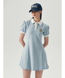 ALLINCOMPLETE（オールインコンプリート）の「パフフレアピケワンピース（スカイブルー）（ワンピース）」