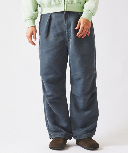 JOURNAL STANDARD relume（ジャーナルスタンダード　レリューム）の「ピグメント加工 ファティーグ オーバーパンツ（カーゴパンツ・メンズ・ブラックミックス/ライトグリーン・MEDIUM/LARGE）」の18枚目の写真