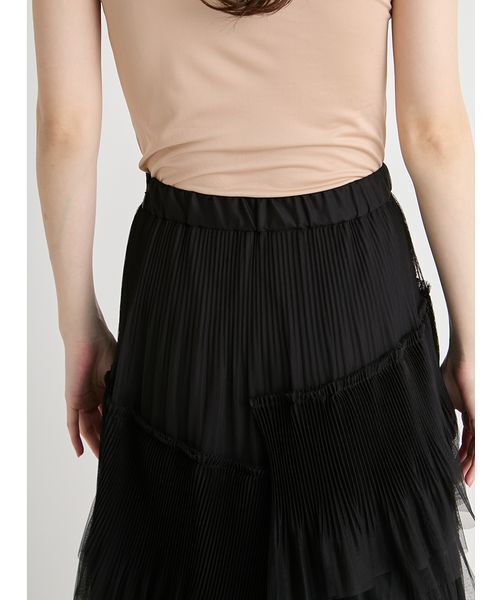 CELFORD（セルフォード）の「【洗える】ランダムチュールプリーツスカート（スカート・レディース・アイボリー/ライトグレー・36/38）」の15枚目の写真