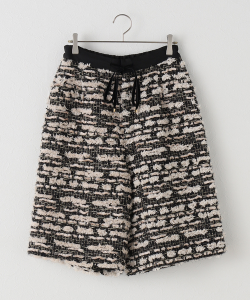 IENA(イエナ)の「leur logette/ルールロジェット glam tweed short pants パンツ 05418(その他パンツ・レディース・ブラック・1/FREE)」の1枚目の写真