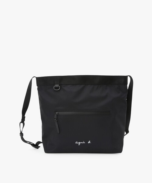 agnes b.(アニエスベー)の「ナイロン ラージ ショルダーバッグ "Fred" ABH02-02(ショルダーバッグ・メンズ・ブラック・FREE)」の1枚目の写真