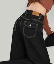 Miniministore | 【26春夏新作】ワイドデニムパンツ ハイウエストジーンズ(デニムパンツ)
