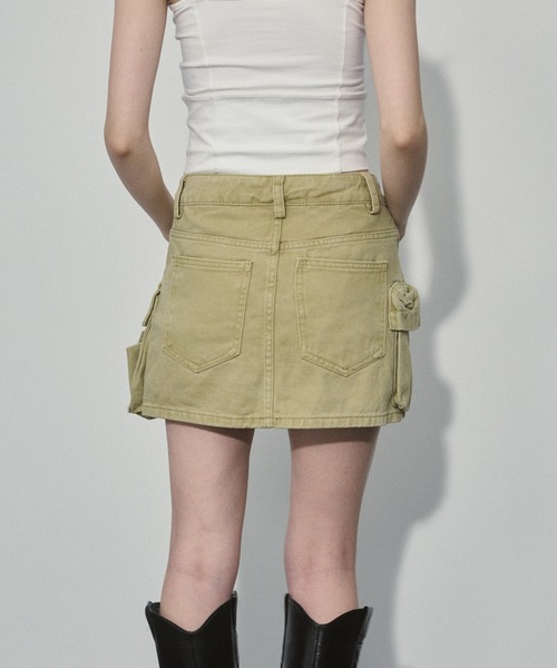ENVYM（アンビー）の「アウトポケットミリタリーミニスカート（スカート・レディース・ブラック/ベージュ・SMALL/MEDIUM）」の11枚目の写真