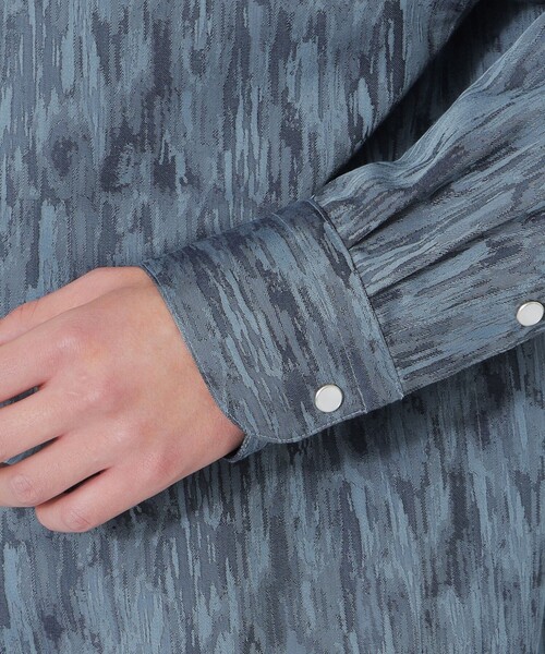 LOVELESS(ラブレス)の「ジャカードウエスタンシャツ(シャツ/ブラウス・メンズ・ブルー/グレー系その他2/ホワイト系その他・L/S/M)」の11枚目の写真