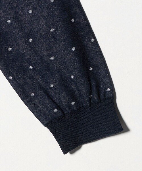 6（ロク）の「＜6(ROKU)＞コットンナイロン ドット ジャガード カーディガン（カーディガン/ボレロ・レディース・ネイビー・FREE）」の7枚目の写真