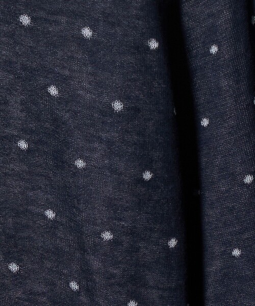 6（ロク）の「＜6(ROKU)＞コットンナイロン ドット ジャガード カーディガン（カーディガン/ボレロ・レディース・ネイビー・FREE）」の4枚目の写真