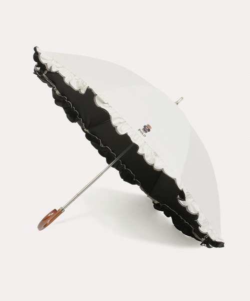 POLO RALPH LAUREN(ポロ ラルフ ローレン)の「【WEB限定】 遮光 晴雨兼用日傘 長傘 スカラフリル ワンポイント POLO FLAG BEAR(長傘・レディース・ベージュ/ダークブルー/ホワイト×ブルー/オフホワイト・FREE)」の21枚目の写真