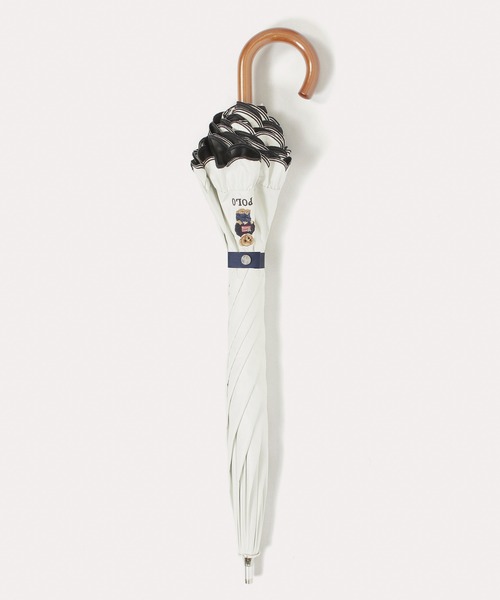 POLO RALPH LAUREN(ポロ ラルフ ローレン)の「【WEB限定】 遮光 晴雨兼用日傘 長傘 スカラフリル ワンポイント POLO FLAG BEAR(長傘・レディース・ベージュ/ダークブルー/ホワイト×ブルー/オフホワイト・FREE)」の20枚目の写真