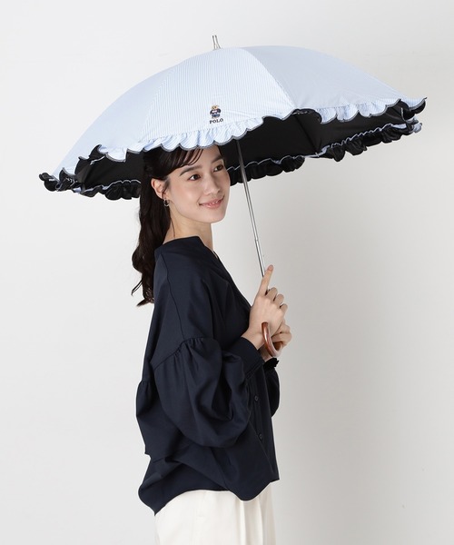 新品未使用 POLO 雨天兼用 日傘 長傘 POLO RALPH LAUREN（ポロ・ラルフローレン） 傘 遮光100％ 晴雨兼用