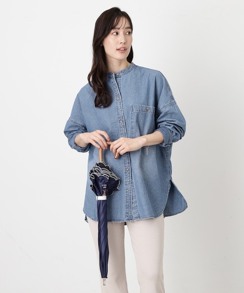 POLO RALPH LAUREN(ポロ ラルフ ローレン)の「【WEB限定】 遮光 晴雨兼用日傘 長傘 スカラフリル ワンポイント POLO FLAG BEAR(長傘・レディース・ベージュ/ダークブルー/ホワイト×ブルー/オフホワイト・FREE)」の19枚目の写真
