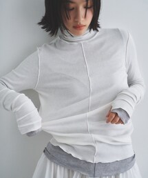 CODE A | edge-fit ribbed turtleneck(Tシャツ/カットソー)
