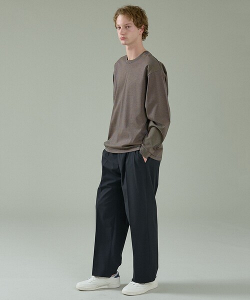 ABAHOUSE（アバハウス）の「トロストレッチ 2タック イージーワイドスラックス / ワイドパンツ（スラックス・メンズ・ブラック/グレー・48/46/44）」の14枚目の写真