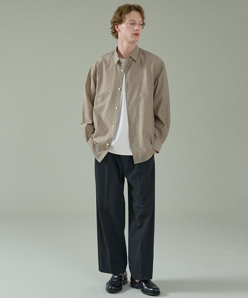 ABAHOUSE（アバハウス）の「トロストレッチ 2タック イージーワイドスラックス / ワイドパンツ（スラックス・メンズ・ブラック/グレー・48/46/44）」の20枚目の写真