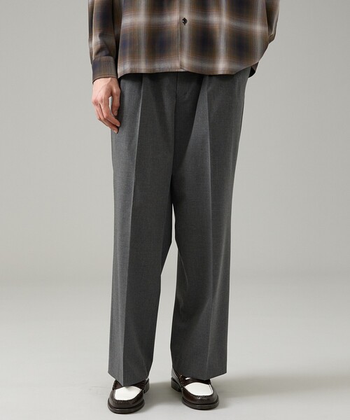 ABAHOUSE（アバハウス）の「トロストレッチ 2タック イージーワイドスラックス / ワイドパンツ（スラックス・メンズ・ブラック/グレー・48/46/44）」の22枚目の写真