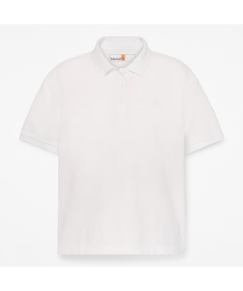 Timberland（ティンバーランド）の「半袖 ピケ ポロシャツ レディース（ポロシャツ・レディース・ホワイト・LARGE/MEDIUM/SMALL/X-SMALL）」の5枚目の写真