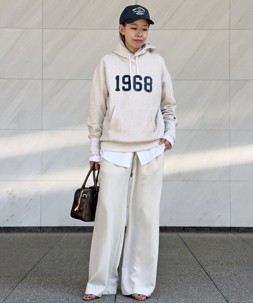 AMERICANA(アメリカーナ)の「【AMERICANA/アメリカーナ】追加 1968 hooded Pullover(スウェット・レディース・ネイビー/アイボリー・FREE)」の8枚目の写真