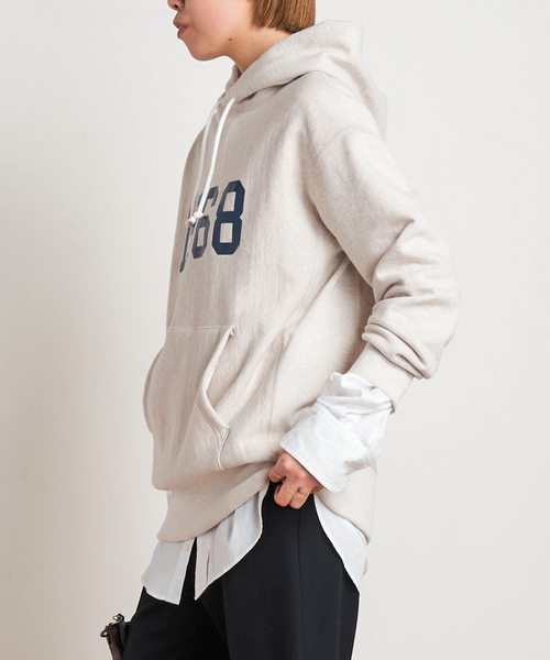 AMERICANA(アメリカーナ)の「【AMERICANA/アメリカーナ】追加 1968 hooded Pullover(スウェット・レディース・ネイビー/アイボリー・FREE)」の12枚目の写真
