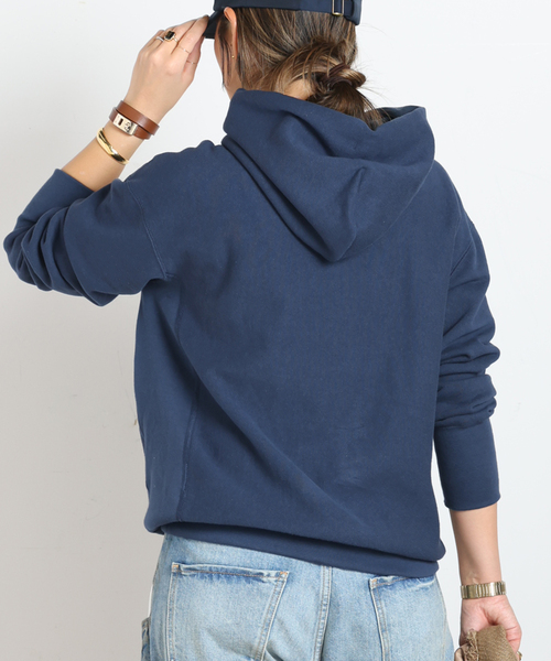 AMERICANA(アメリカーナ)の「【AMERICANA/アメリカーナ】追加 1968 hooded Pullover(スウェット・レディース・ネイビー/アイボリー・FREE)」の18枚目の写真
